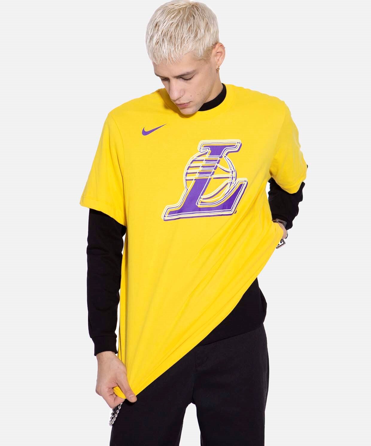 Sari Los Angeles Lakers Logo Mens Nike Dri Fit Nba T Shirt Sneaks Up 