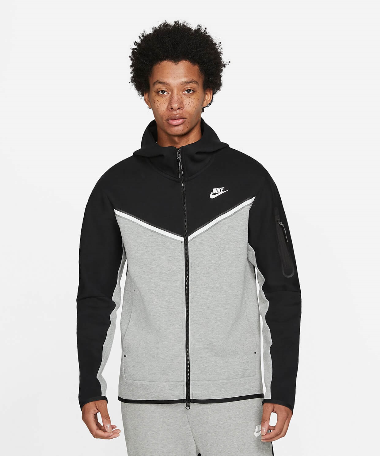 nike m nsw tch flc hoodie fz wr