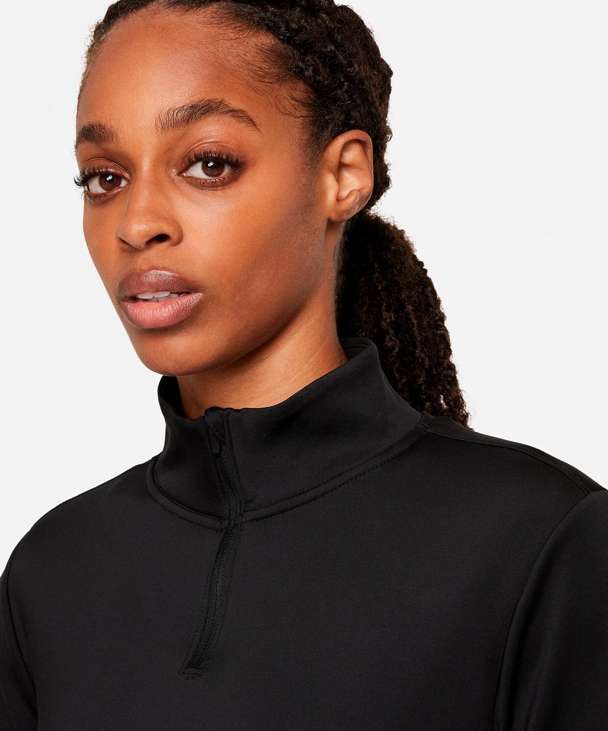 Nike black store half zip women's