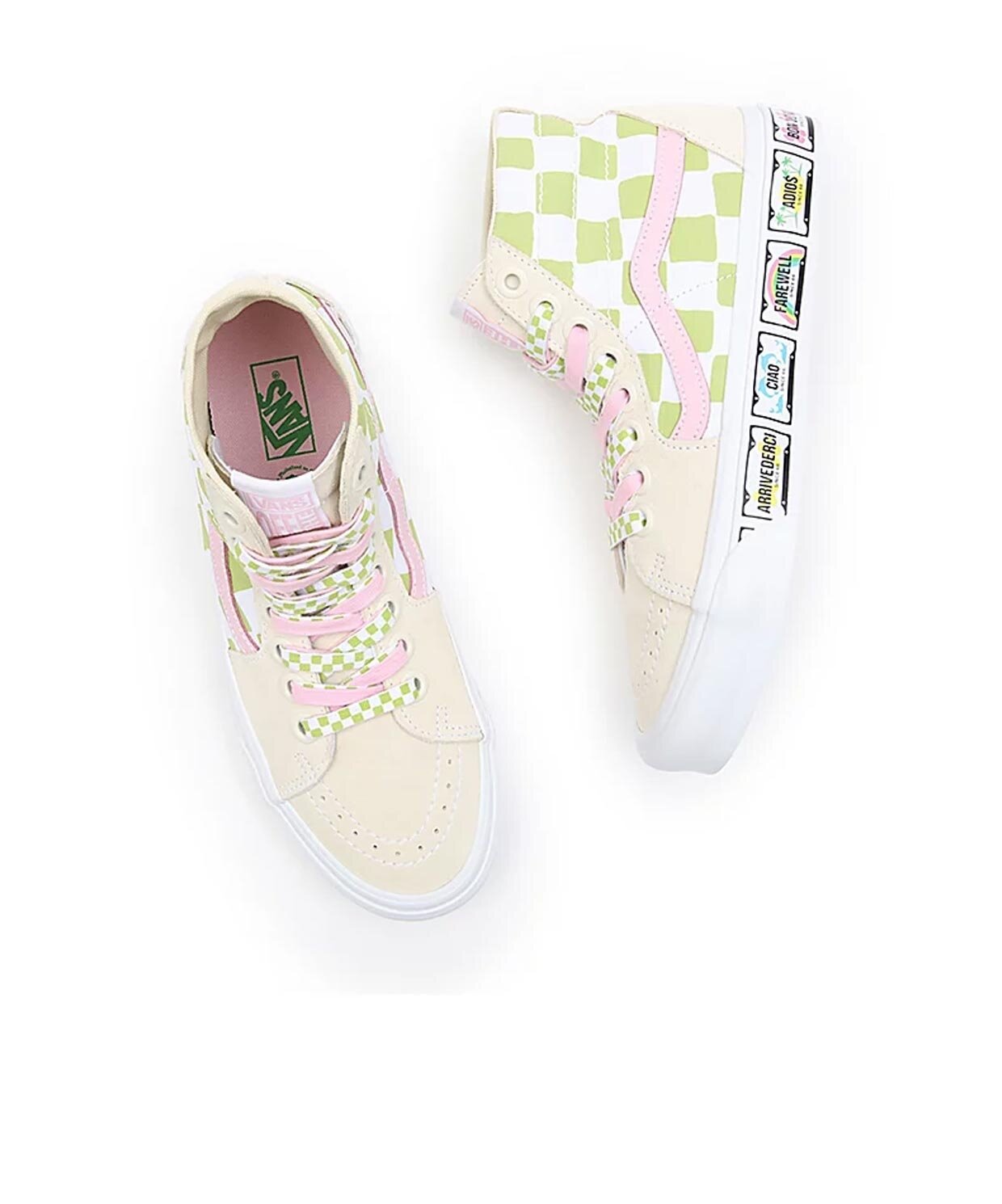 VANS X EMMA MULHOLLAND ON HOLIDAY UA SK8-Hi Tapered, Beige Women's