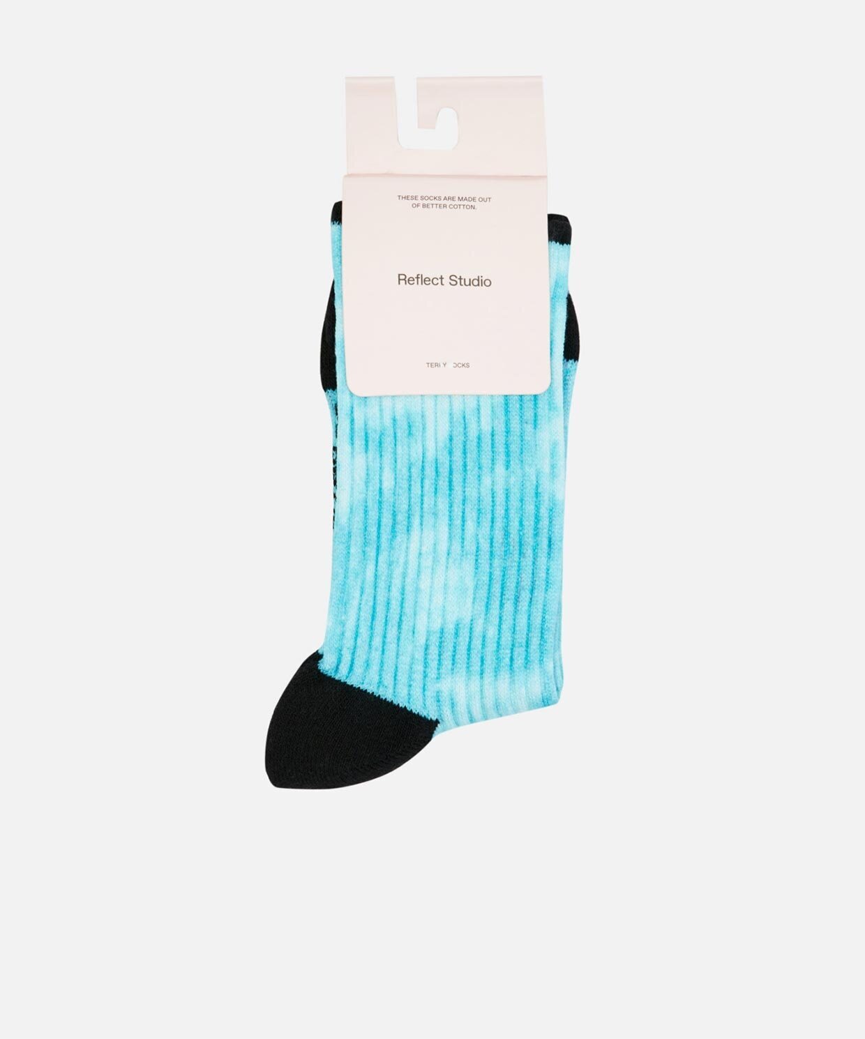 resm Reflect Studio Ribbed Tie Dye Socks Blue