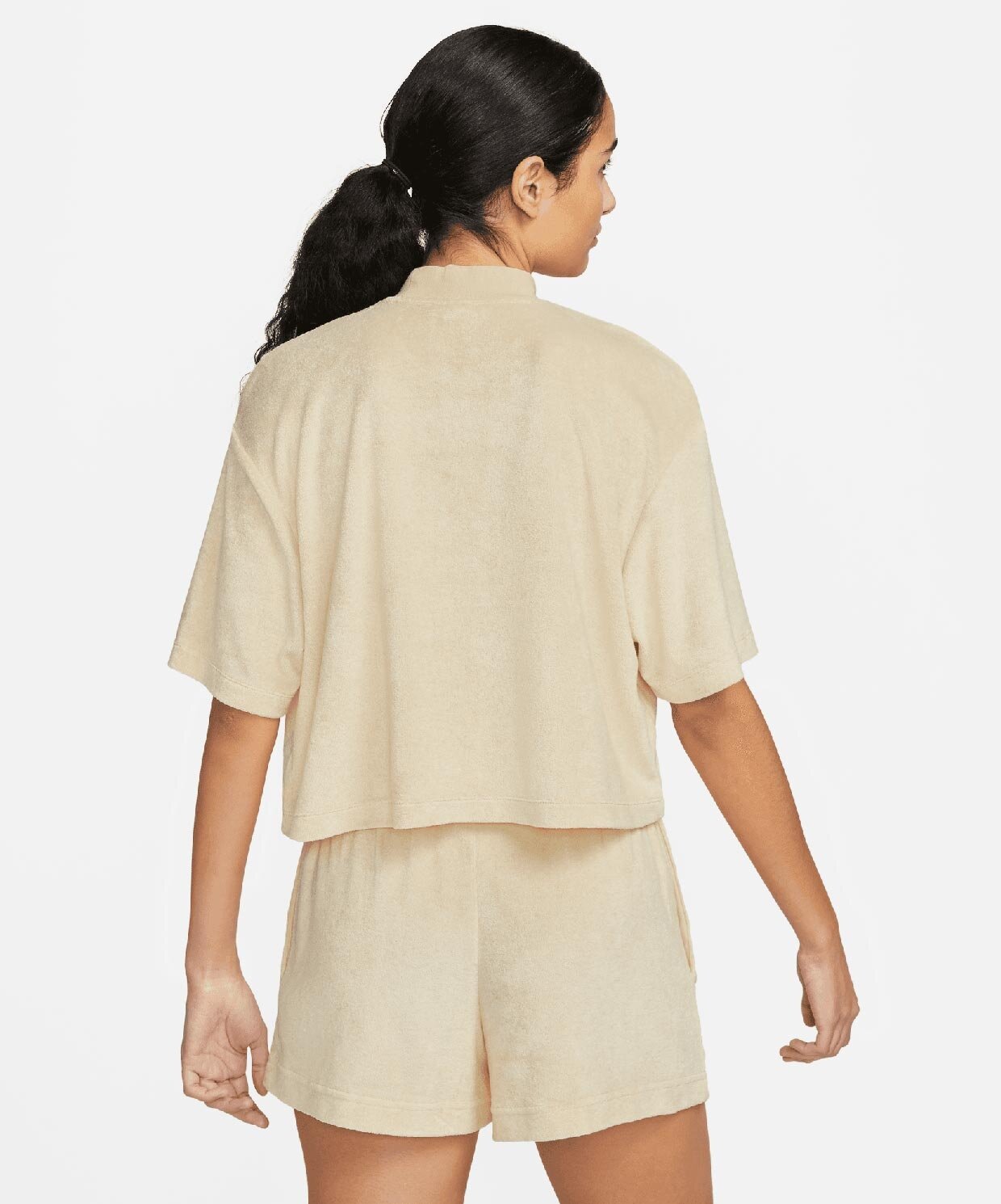 Nike W Nsw Mock Ss Tee Trry Ms