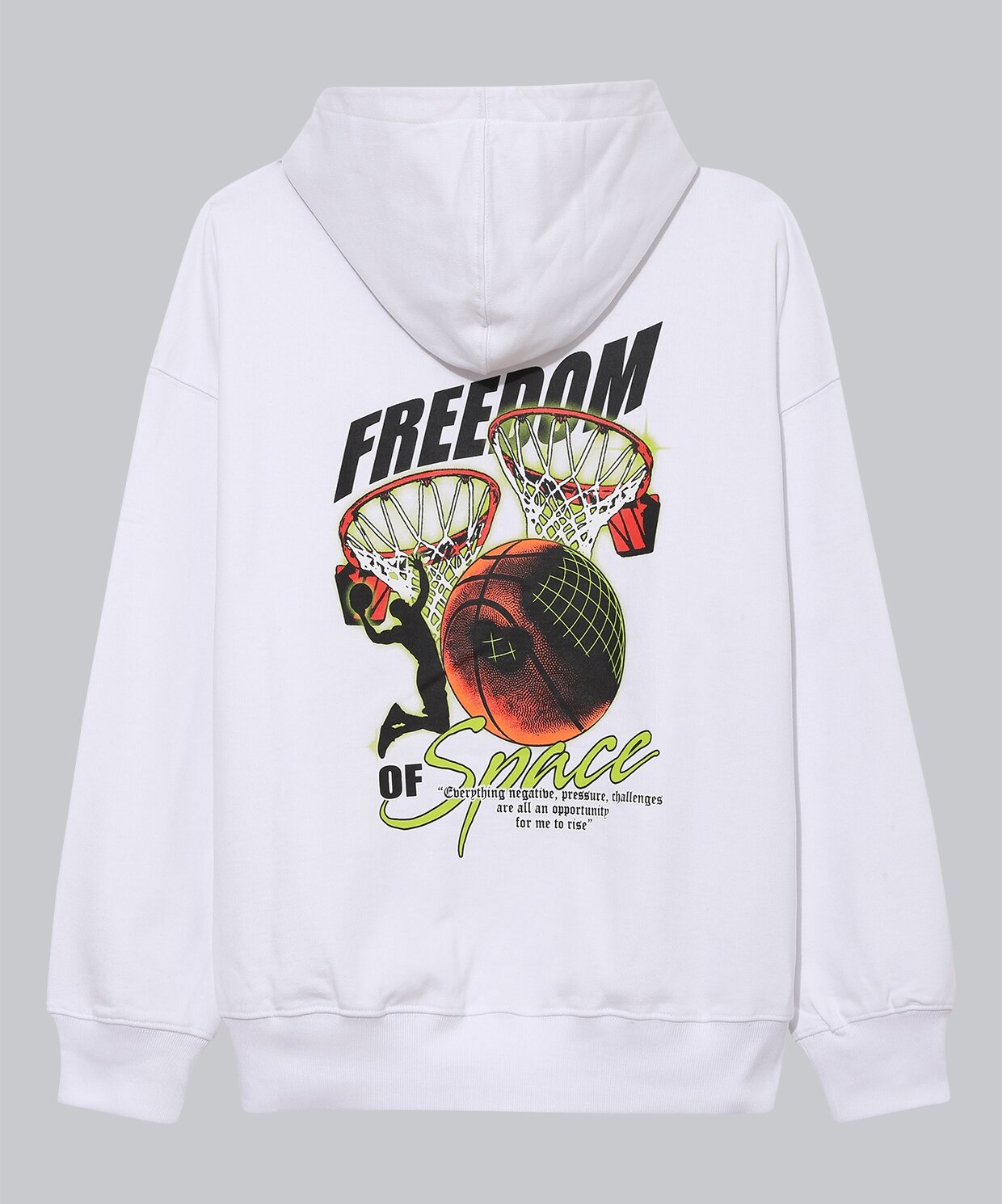 resm Freedom Of Space Basketball Hoodie White