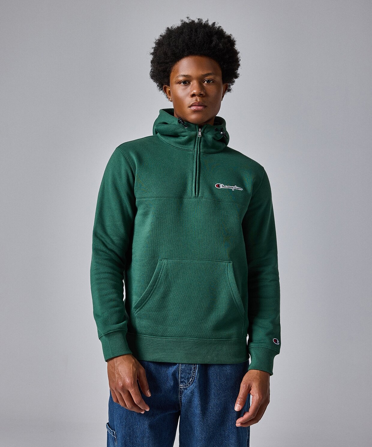 Champion Half Zip Hooded Sweatshirt