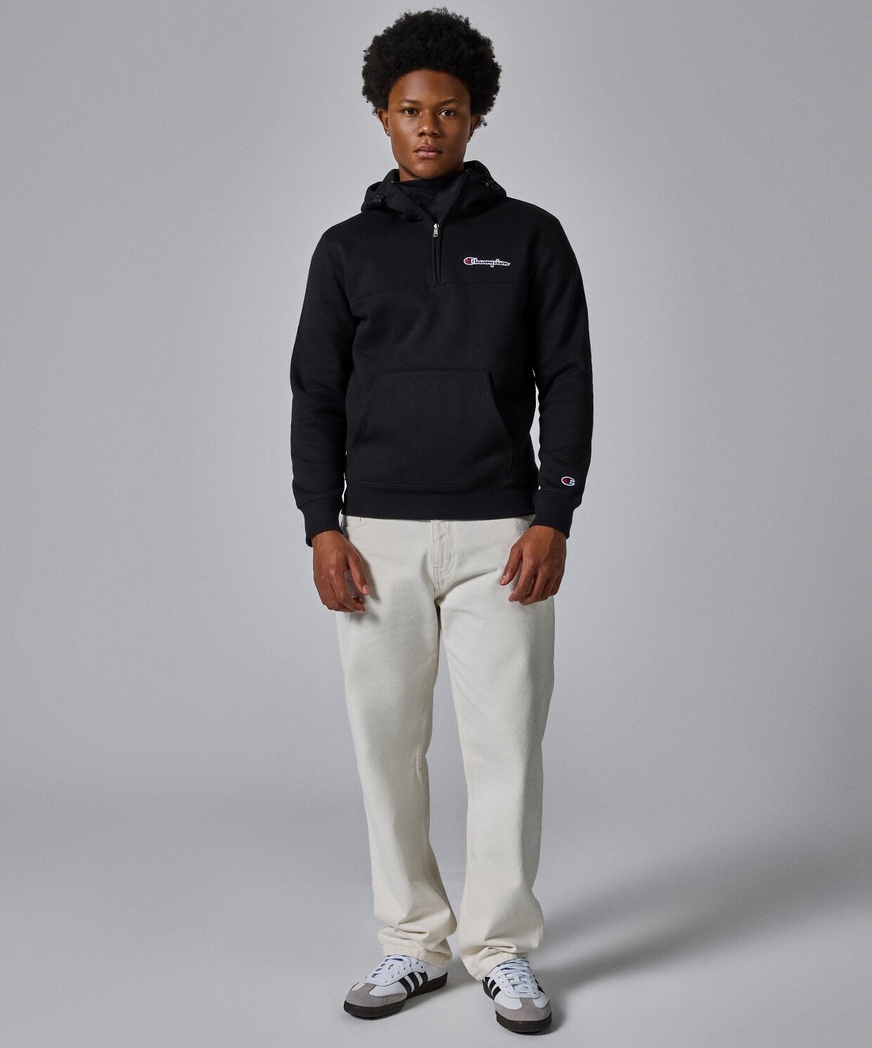 Champion Half Zip Hooded Sweatshirt