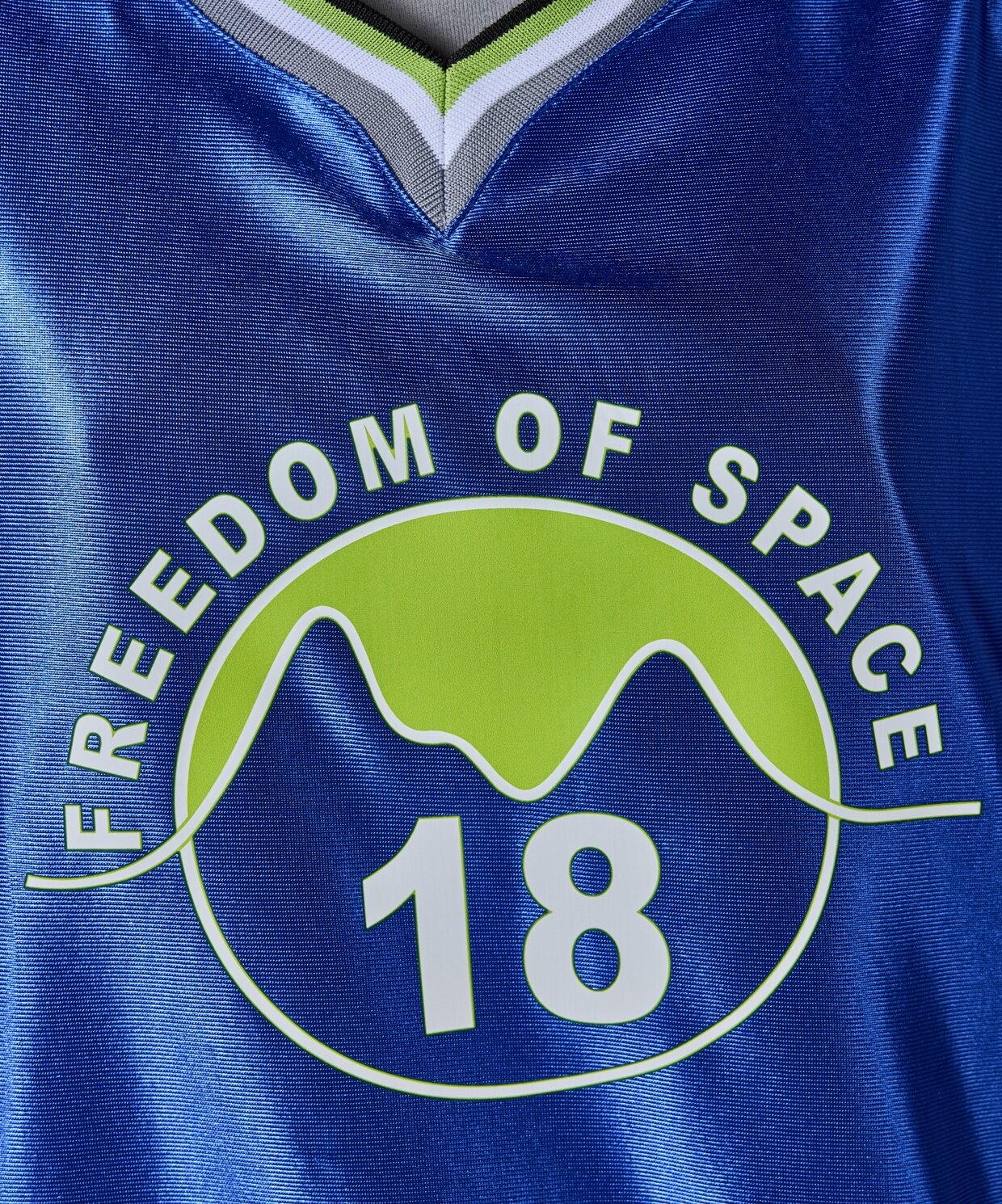 Freedom Of Space 18 Jersey Hooded Sweatshirt Grey-Blue