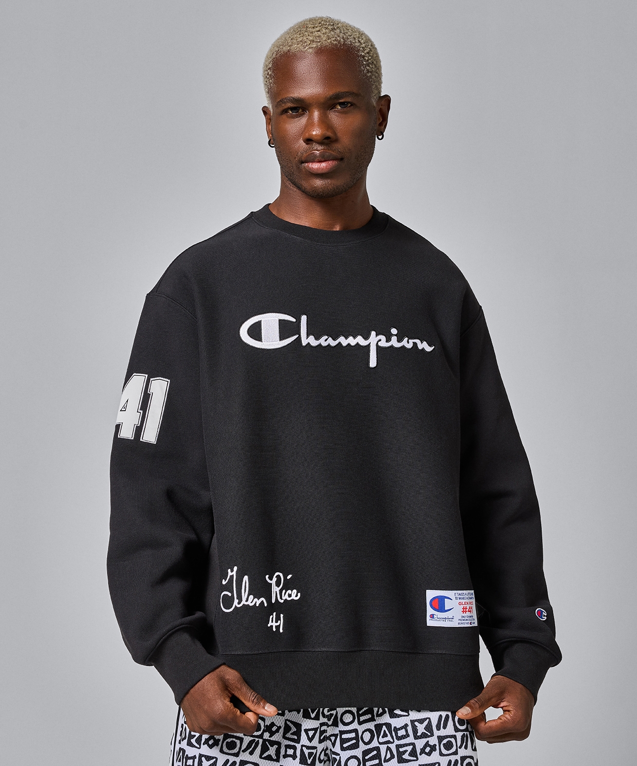 resm Champion Glen Rice Crewneck Sweatshirt