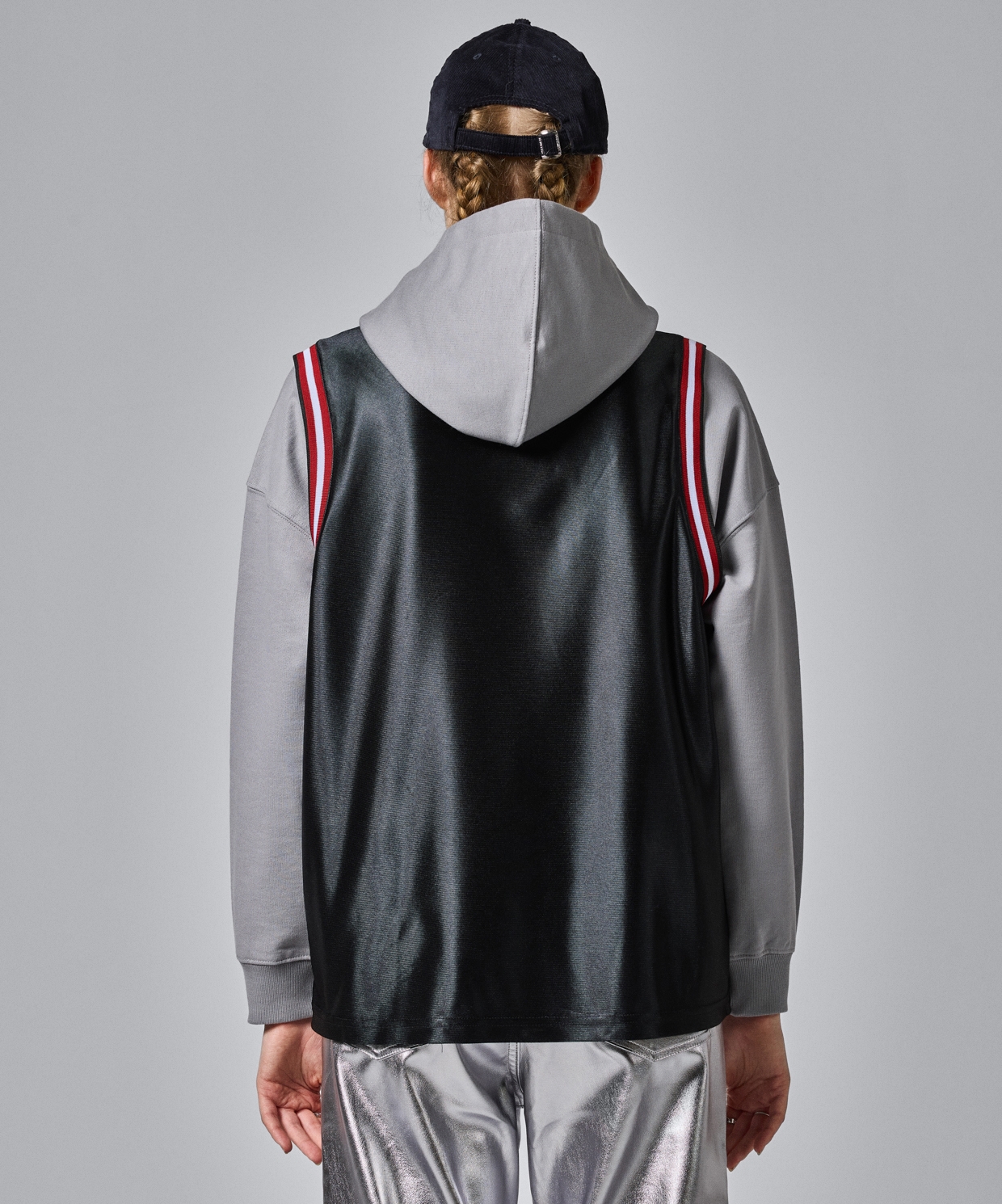 Freedom Of Space 18 Jersey Hooded Sweatshirt Grey-Black