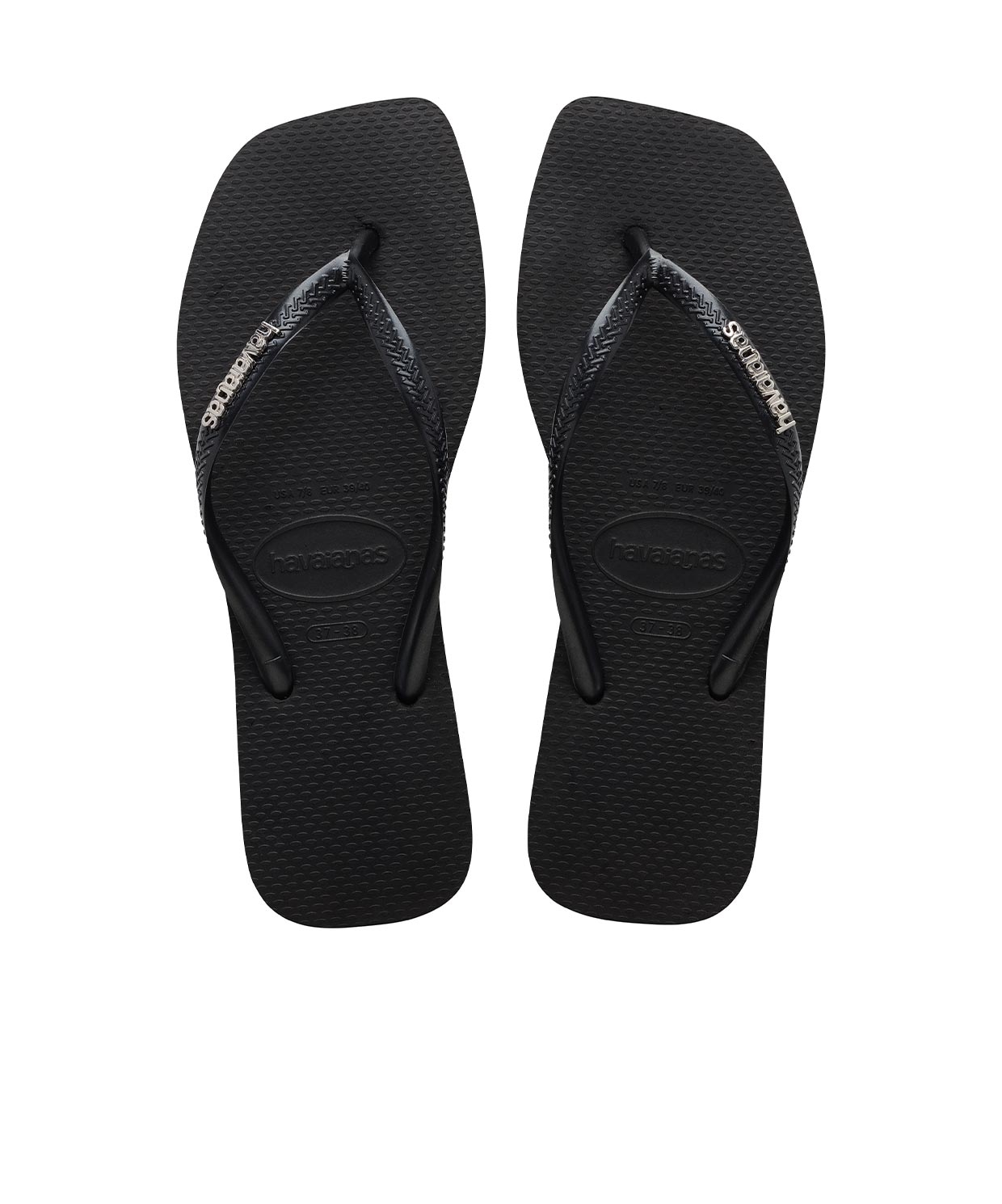 Havaianas Square Logo Metallic Black/Sılver