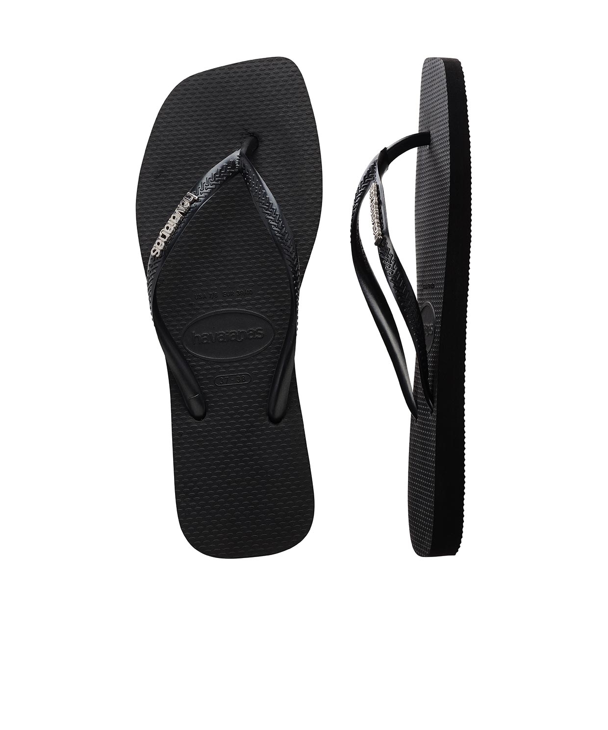 Havaianas Square Logo Metallic Black/Sılver