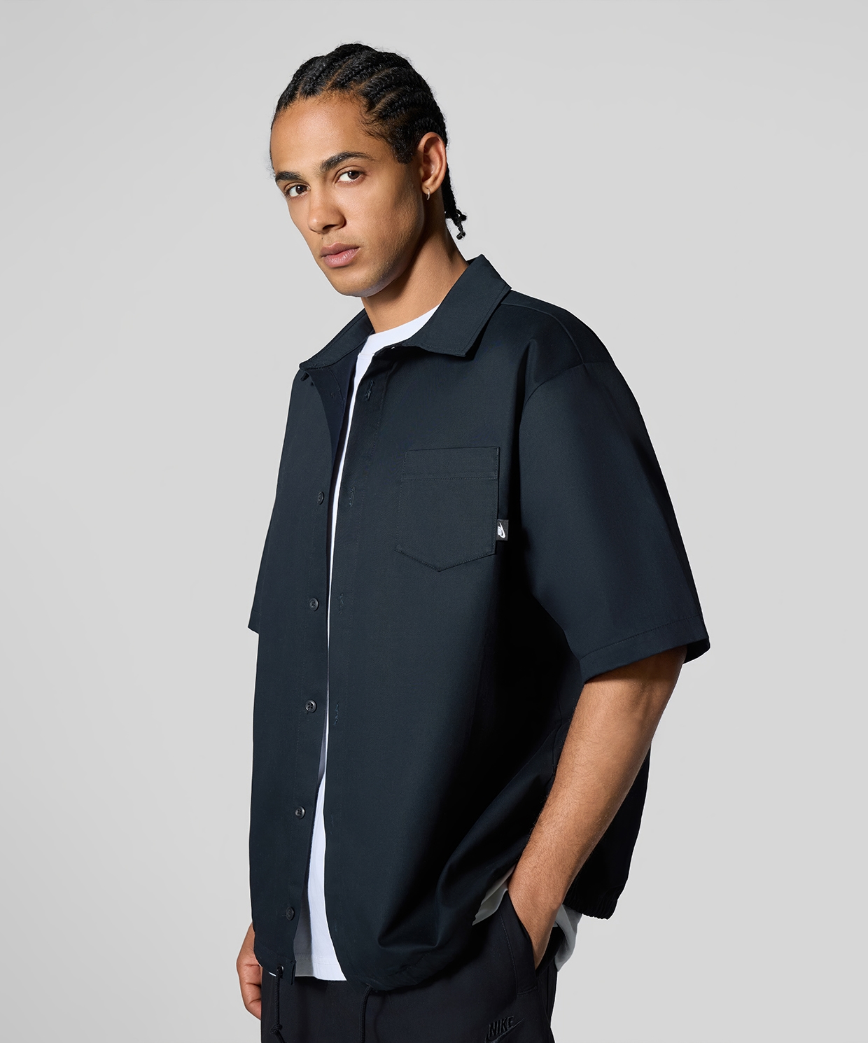 Nike Club Button-Down Short-Sleeve Top