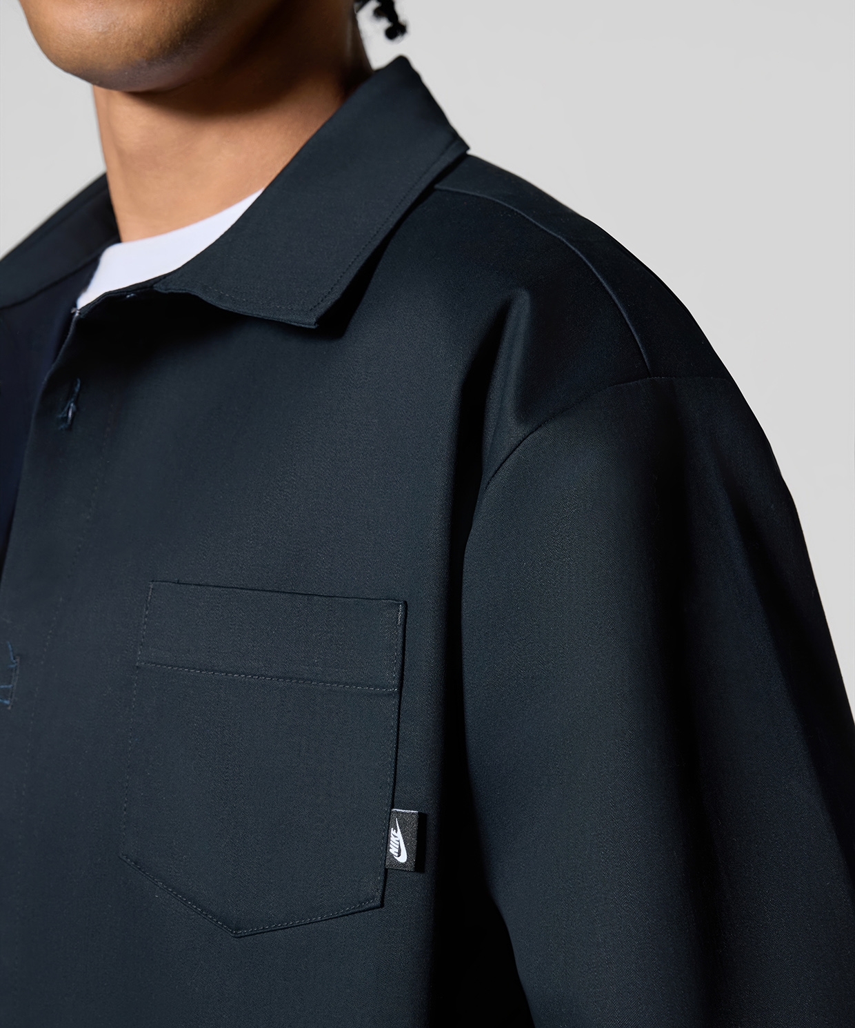 Nike Club Button-Down Short-Sleeve Top