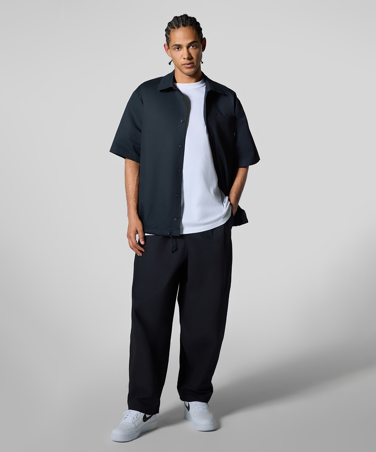 Nike Club Button-Down Short-Sleeve Top