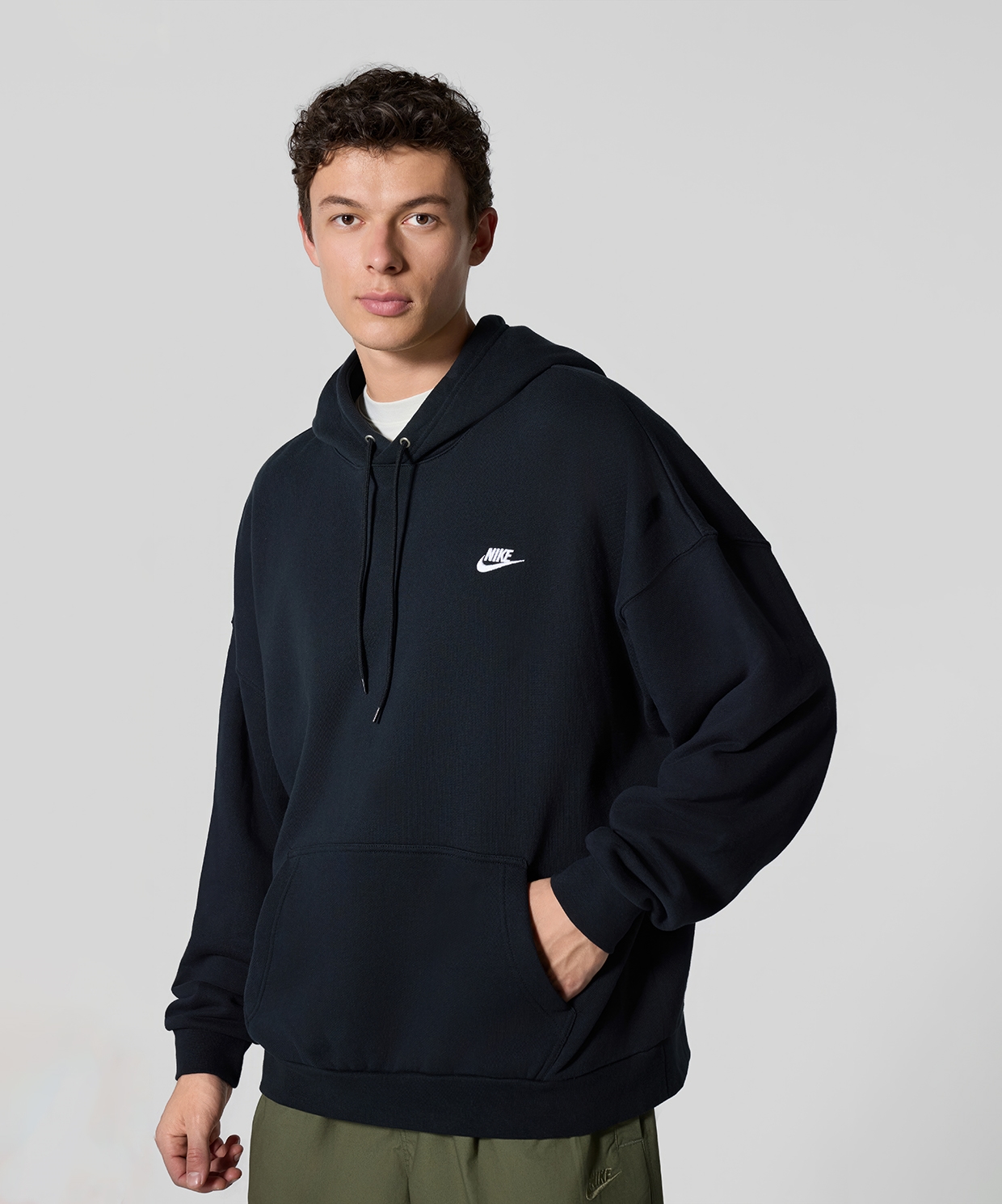 Nike Club Fleece Oversized French Terry Pullover Hoodie