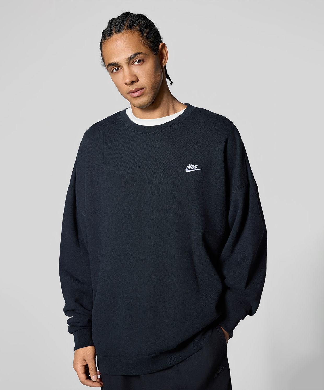 Nike Club Fleece Oversized French Terry Crew