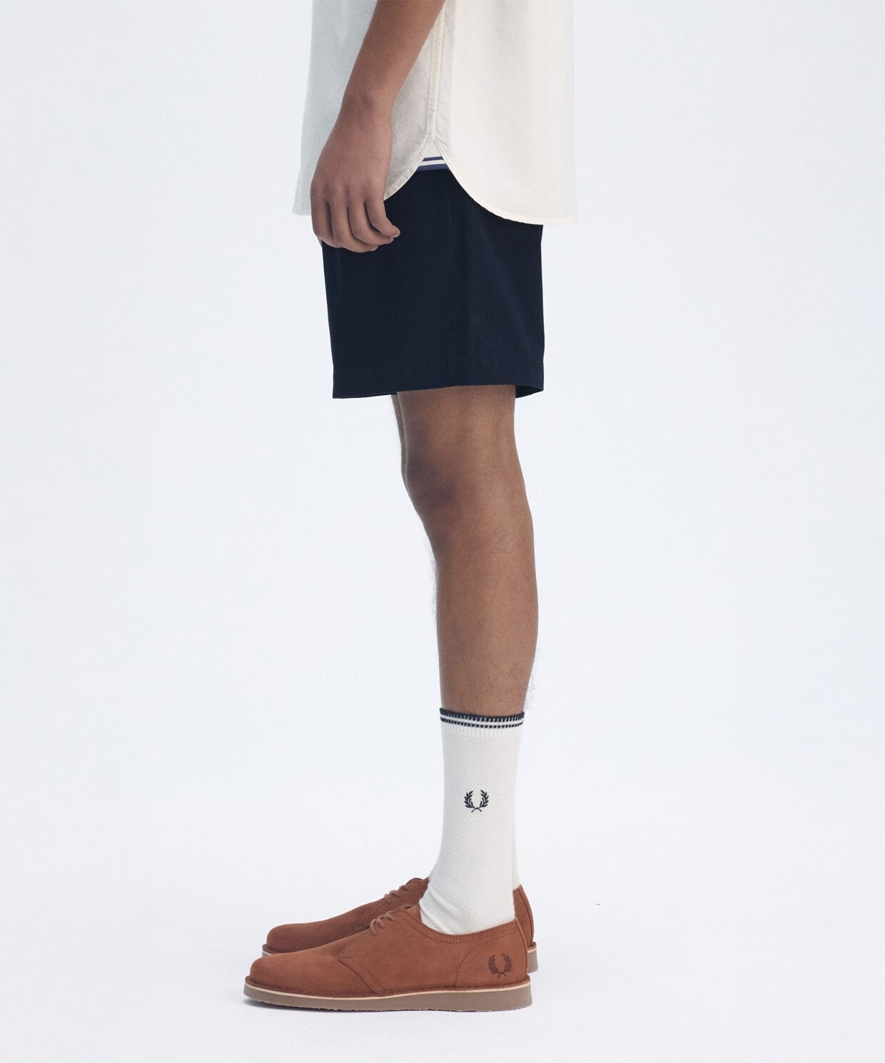 resm Fred Perry Long Pleated Shorts