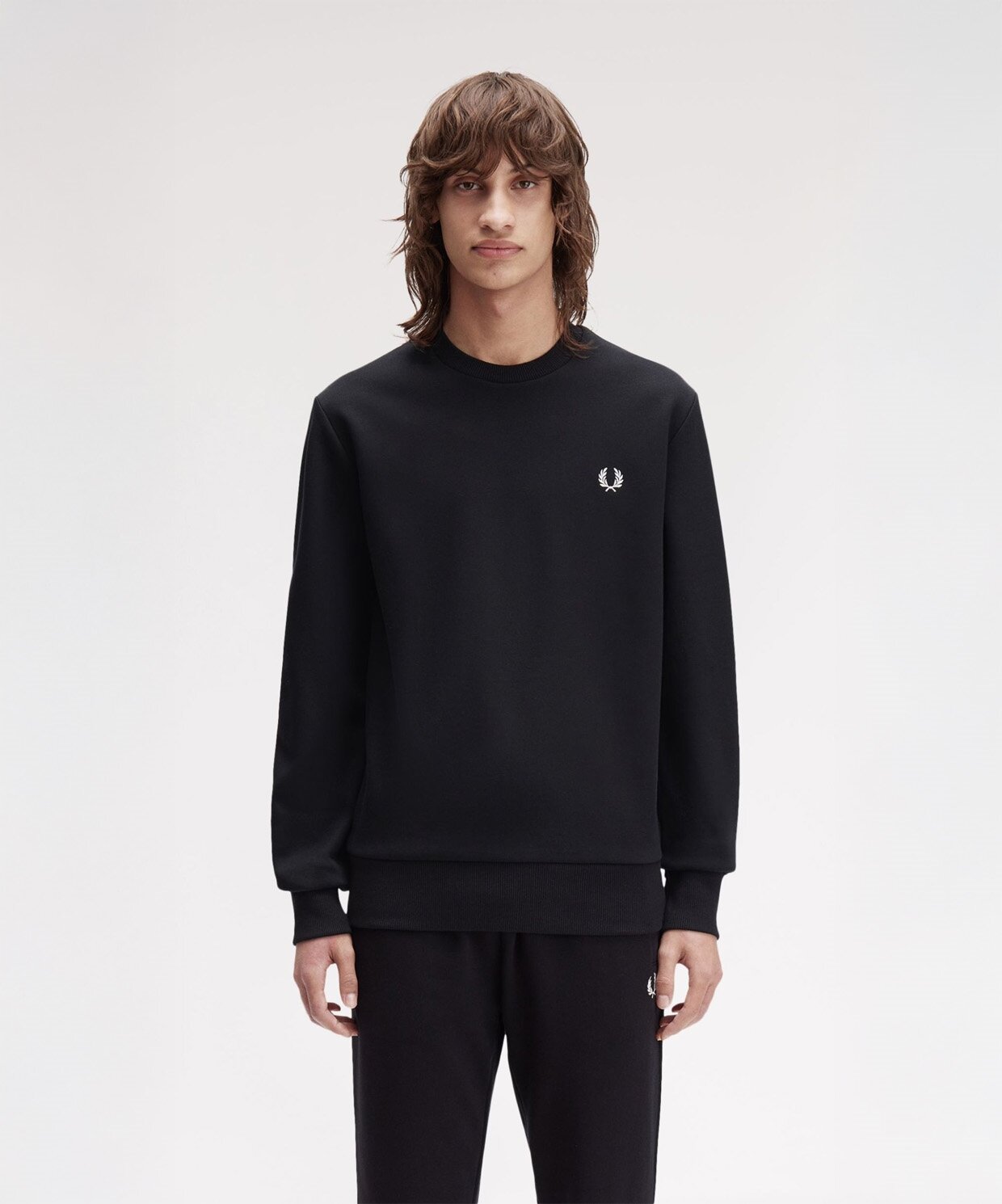 resm Fred Perry Bold Branding Crew Neck Sweatshirt