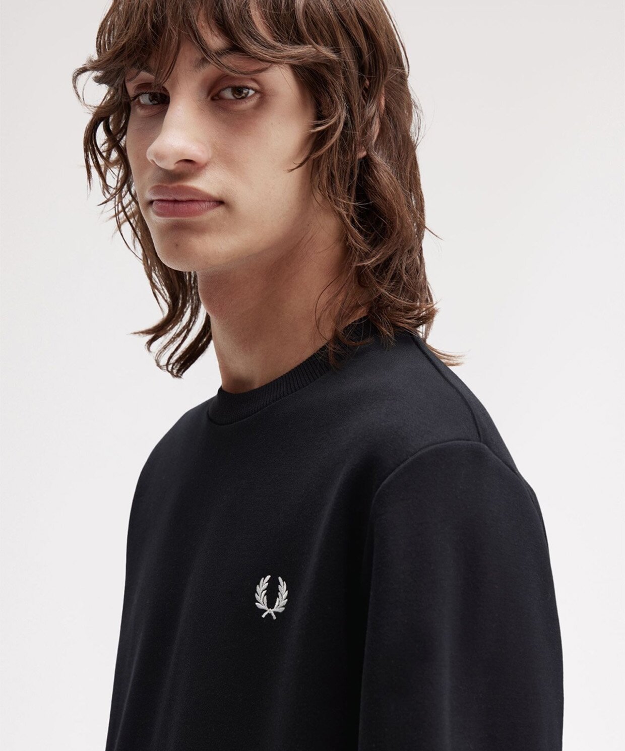 resm Fred Perry Bold Branding Crew Neck Sweatshirt