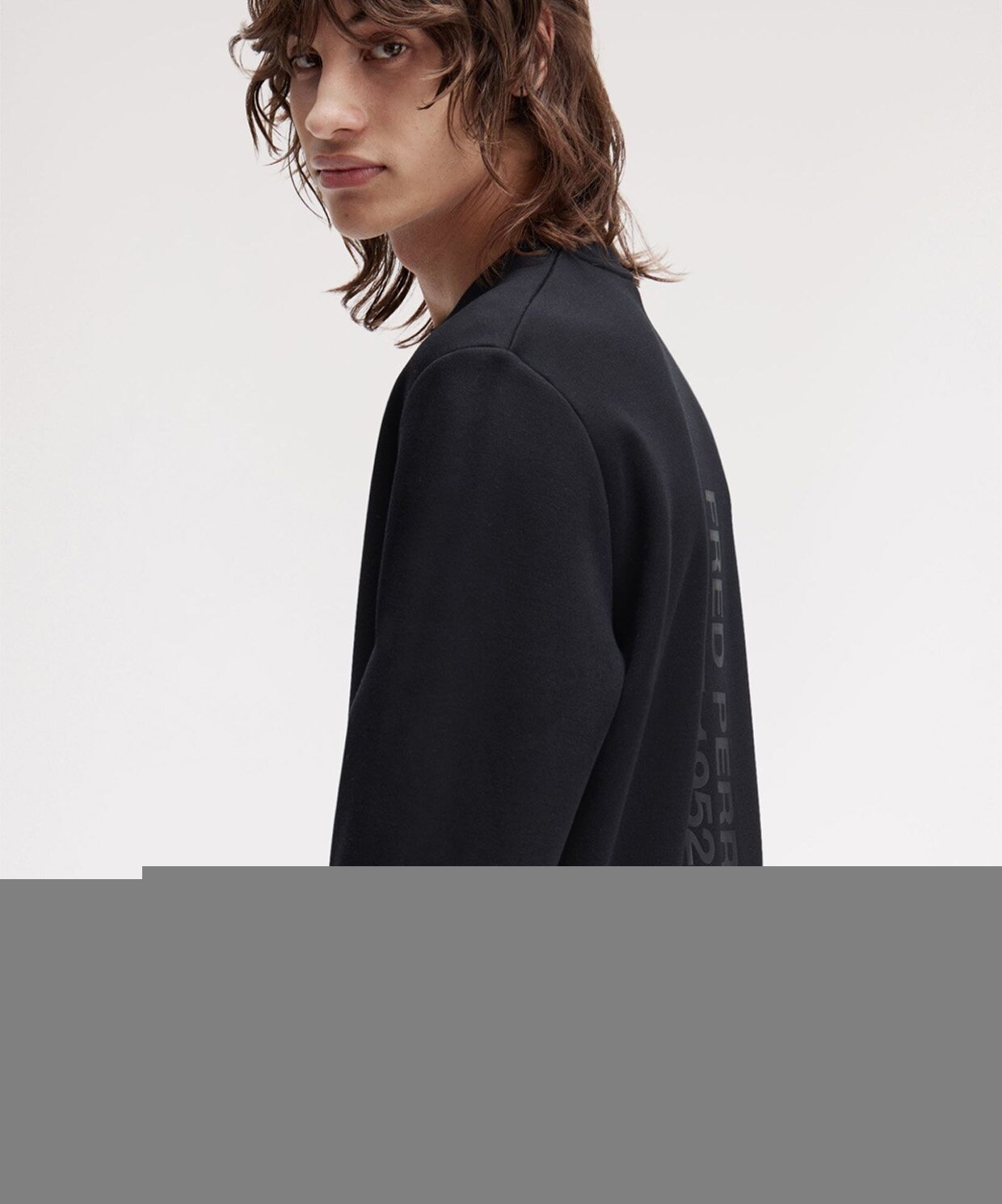 resm Fred Perry Bold Branding Crew Neck Sweatshirt