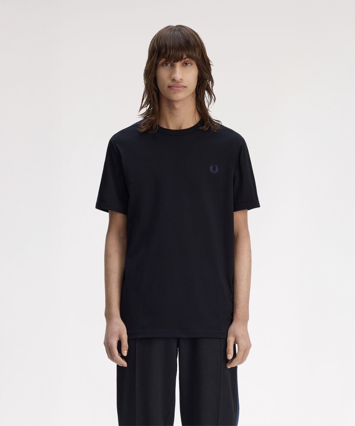 resm Fred Perry Mesh Taped Ringer T-Shirt