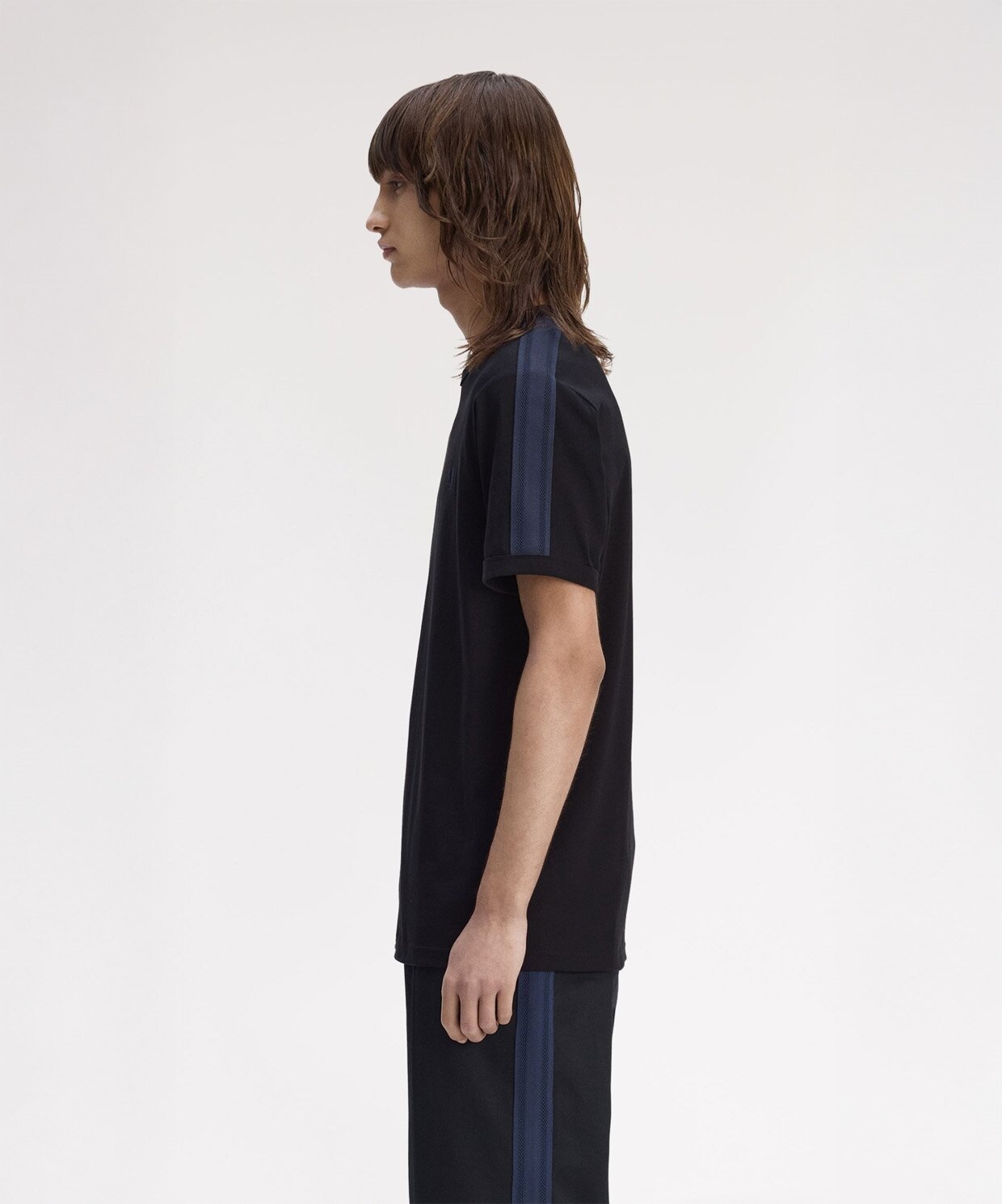 resm Fred Perry Mesh Taped Ringer T-Shirt
