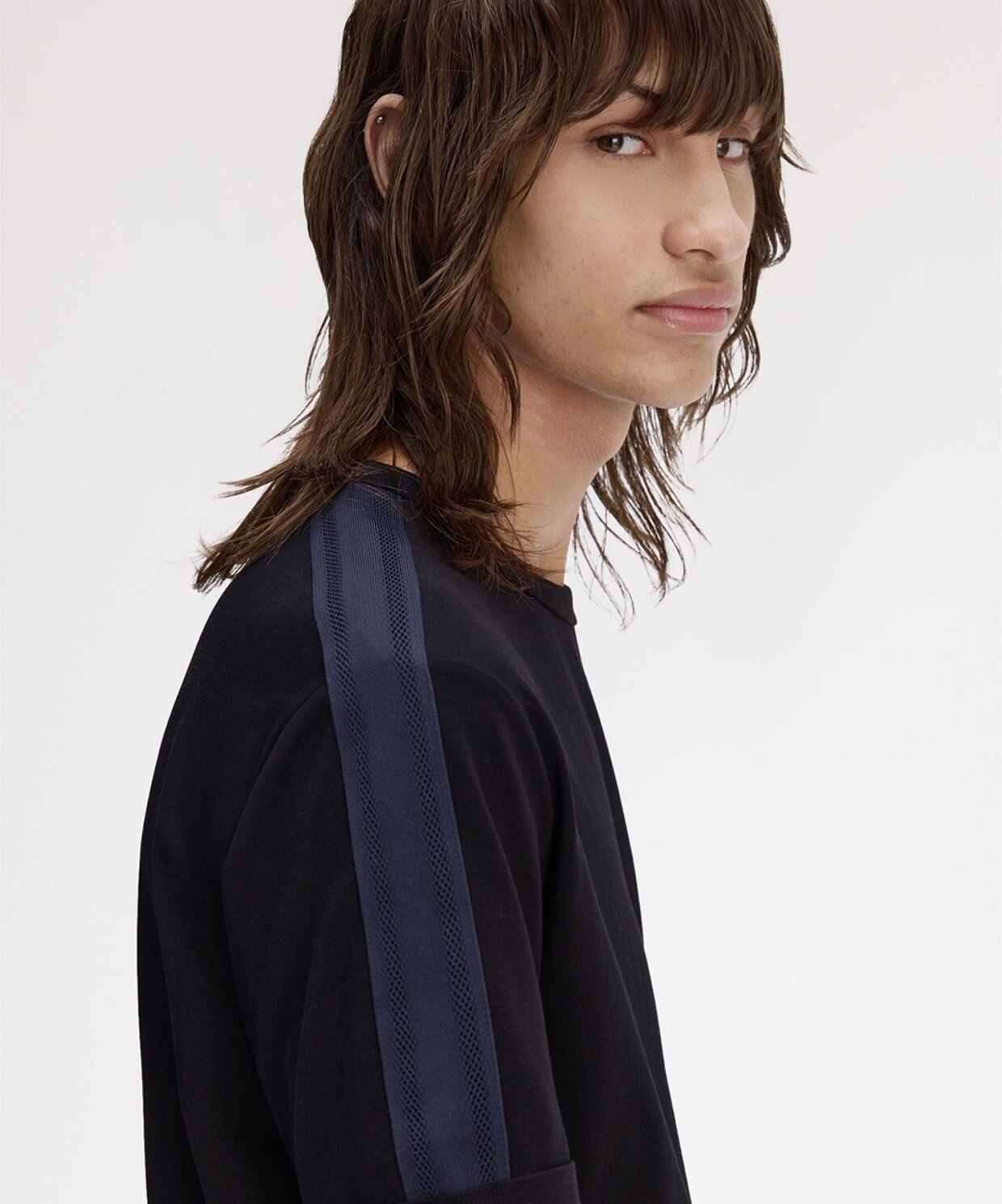 resm Fred Perry Mesh Taped Ringer T-Shirt