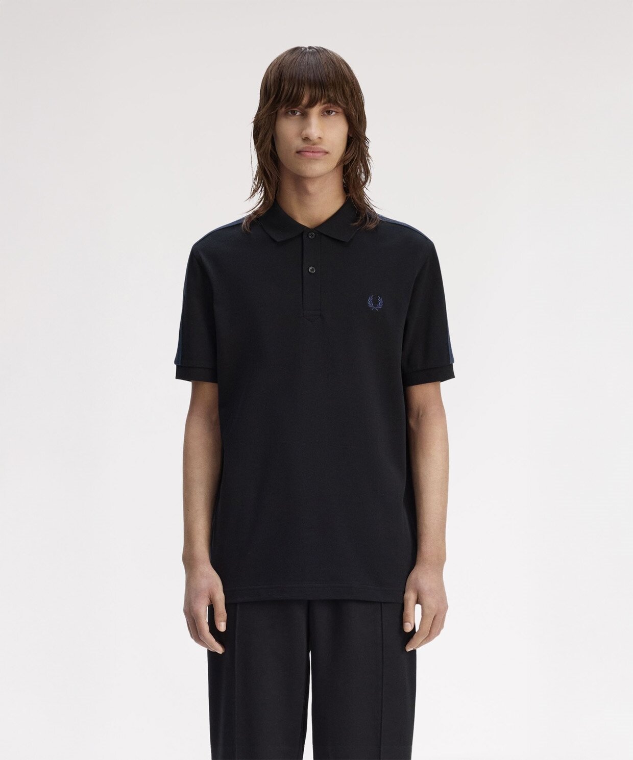 resm Fred Perry Mesh Taped Polo T-Shirt