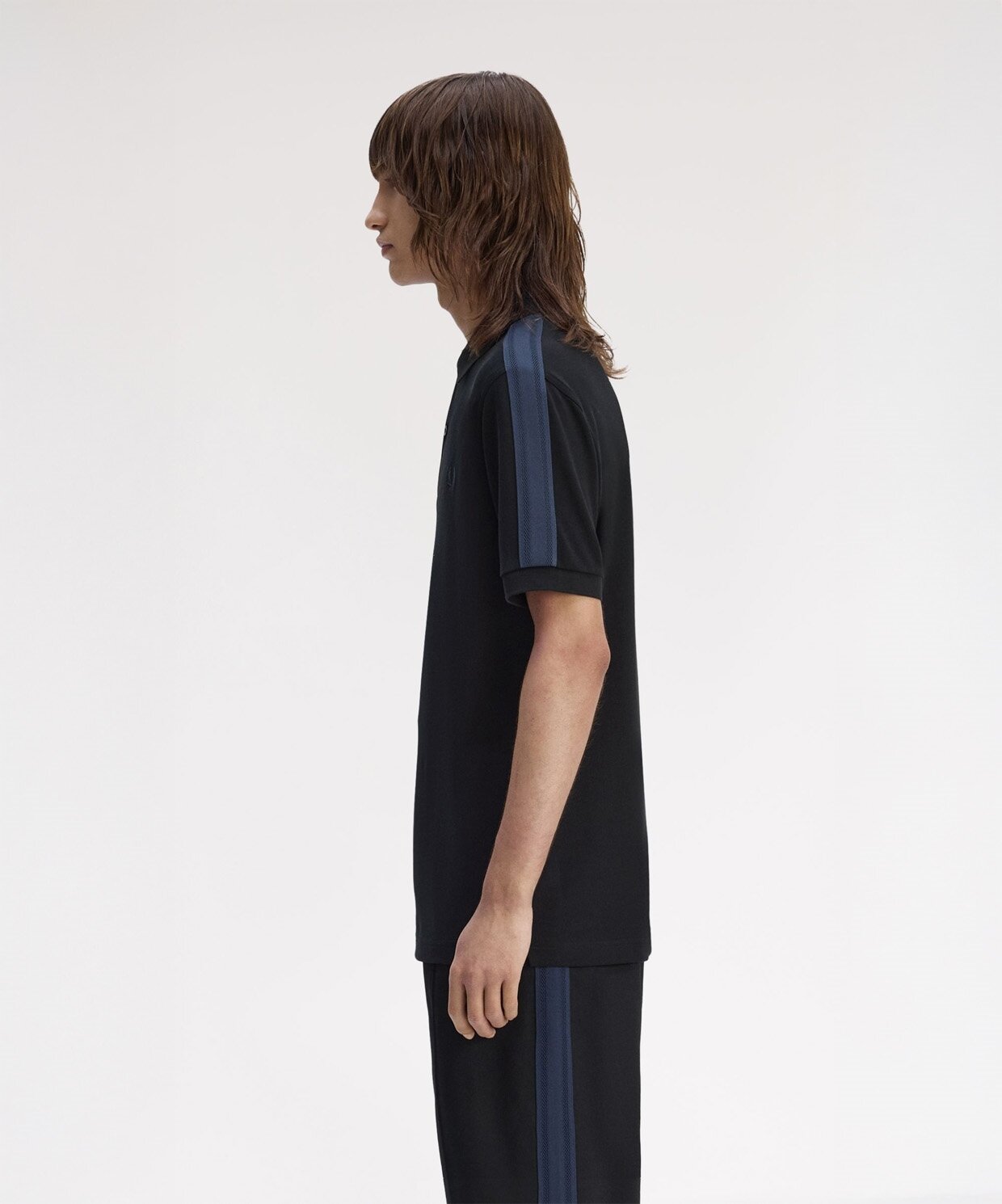 resm Fred Perry Mesh Taped Polo T-Shirt