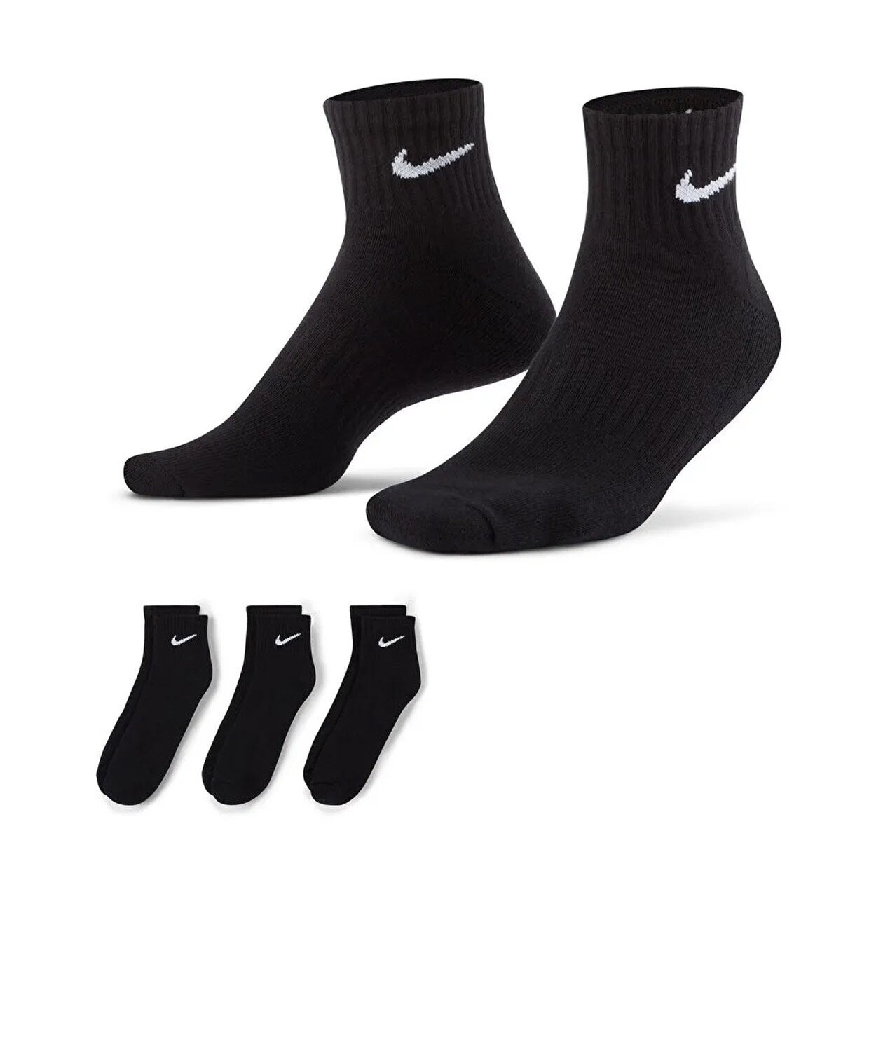 Nike Everyday Cushioned Training Ankle Socks 3lü Paket