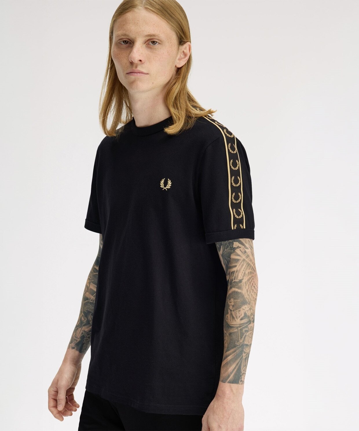 resm Fred Perry Contrast Tape Ringer T-Shirt
