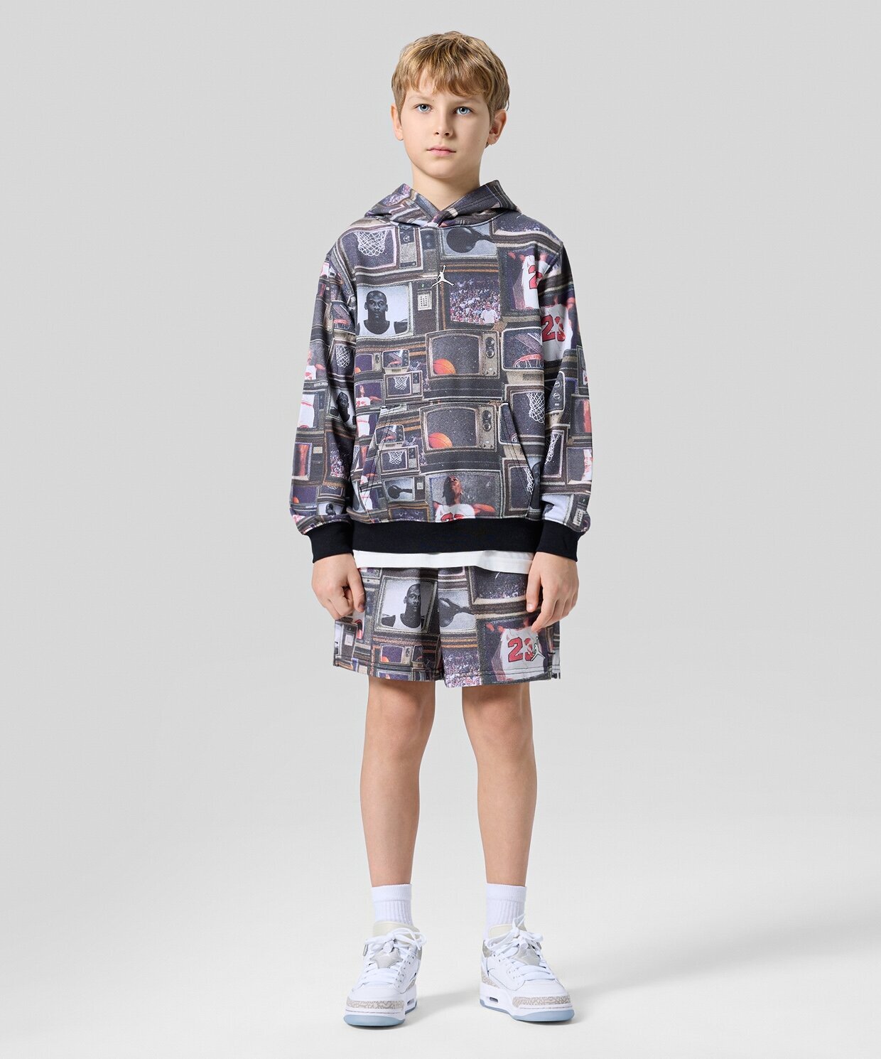 resm Jordan Brooklyn All-Over Print Fleece Shorts