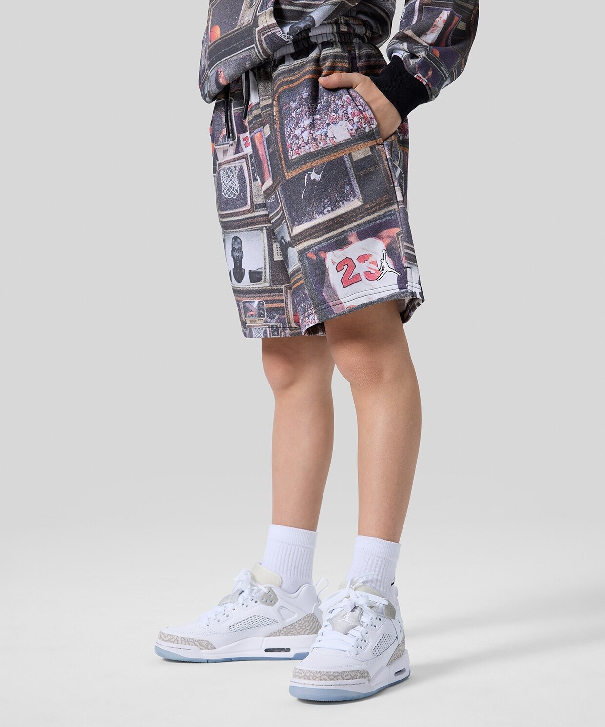 resm Jordan Brooklyn All-Over Print Fleece Shorts