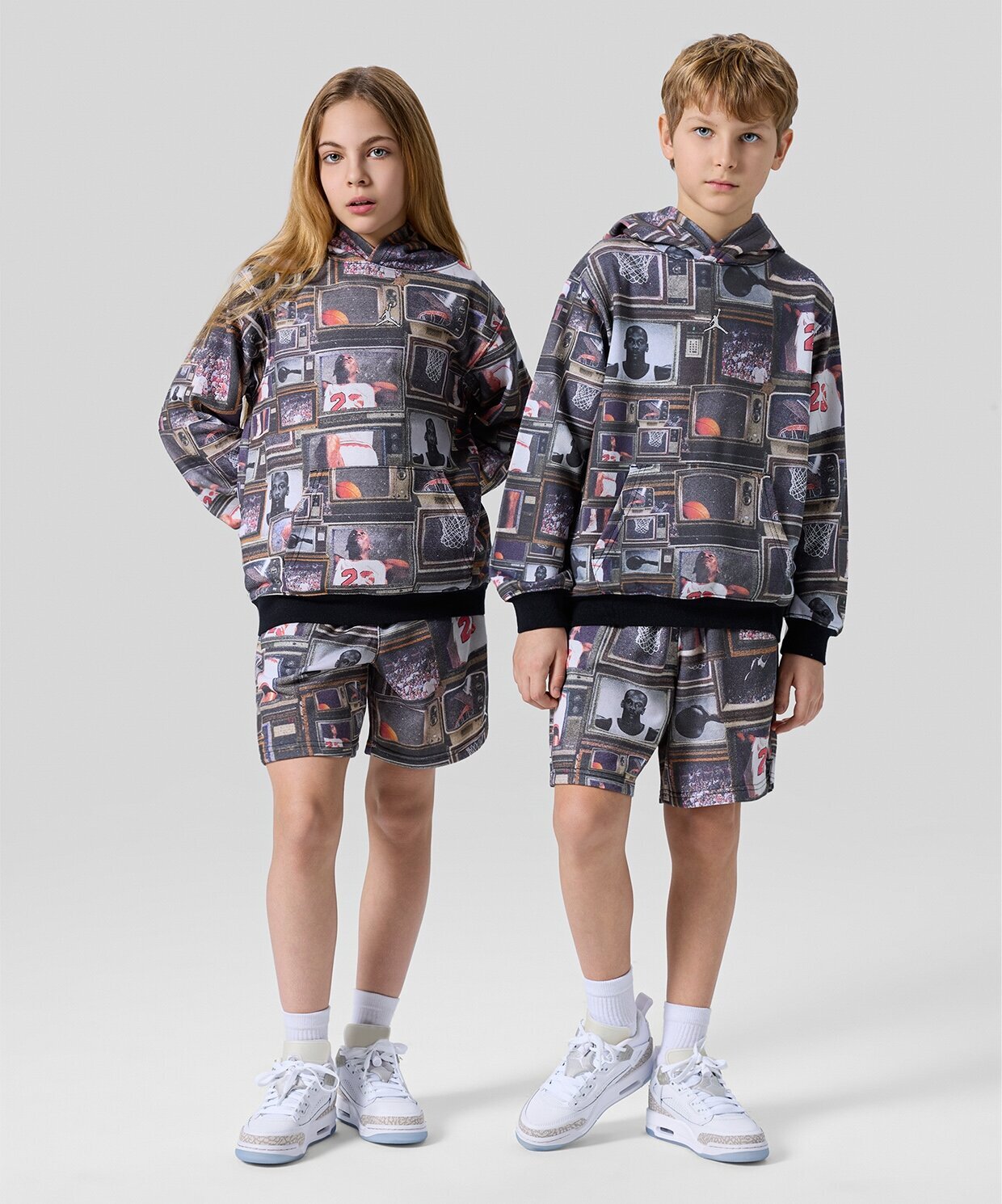 resm Jordan Brooklyn All-Over Print Fleece Shorts
