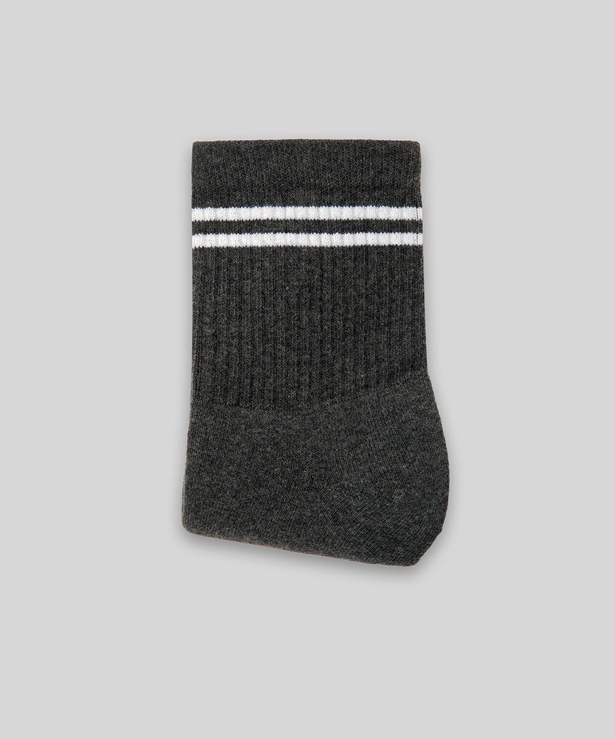 resm Monsieur Chaussette Çizgili Unicolor Half Havlu Çorap 2li Paket