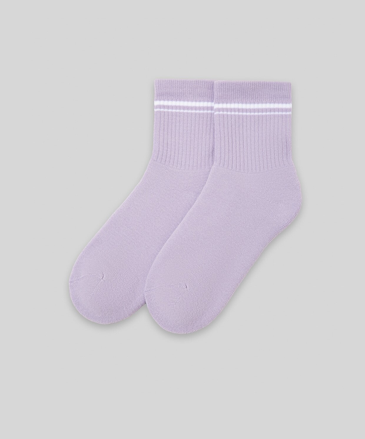 resm Monsieur Chaussette Çizgili Unicolor Half Havlu Çorap 2li Paket