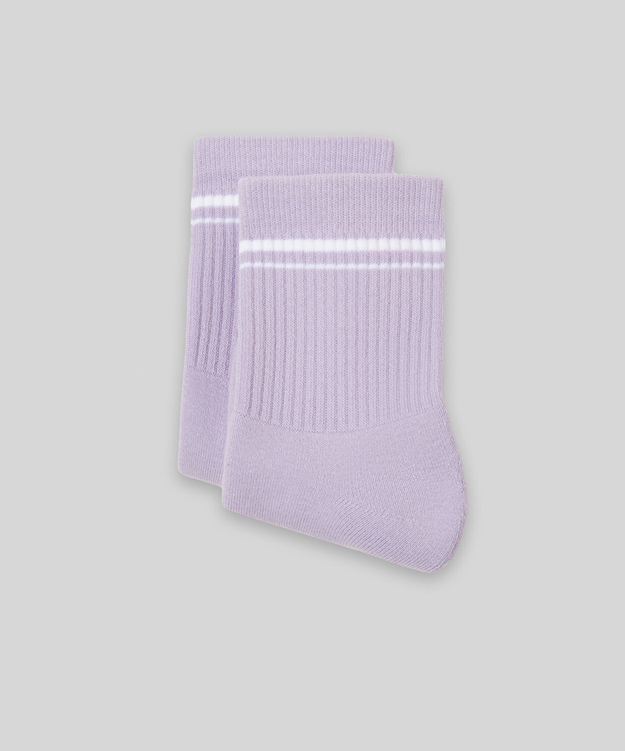resm Monsieur Chaussette Çizgili Unicolor Half Havlu Çorap 2li Paket
