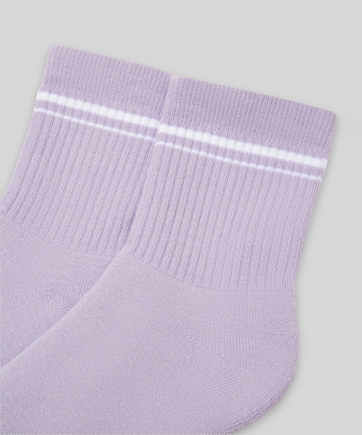 resm Monsieur Chaussette Çizgili Unicolor Half Havlu Çorap 2li Paket