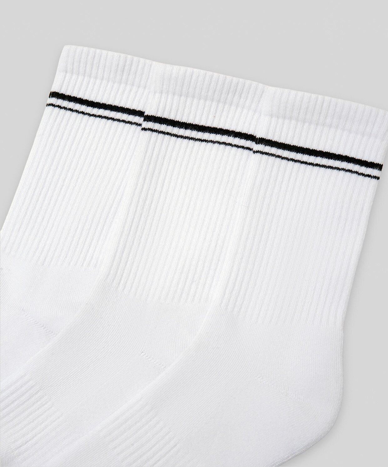 resm Monsieur Chaussette Çizgili Unicolor Havlu Çorap 3 lü Paket