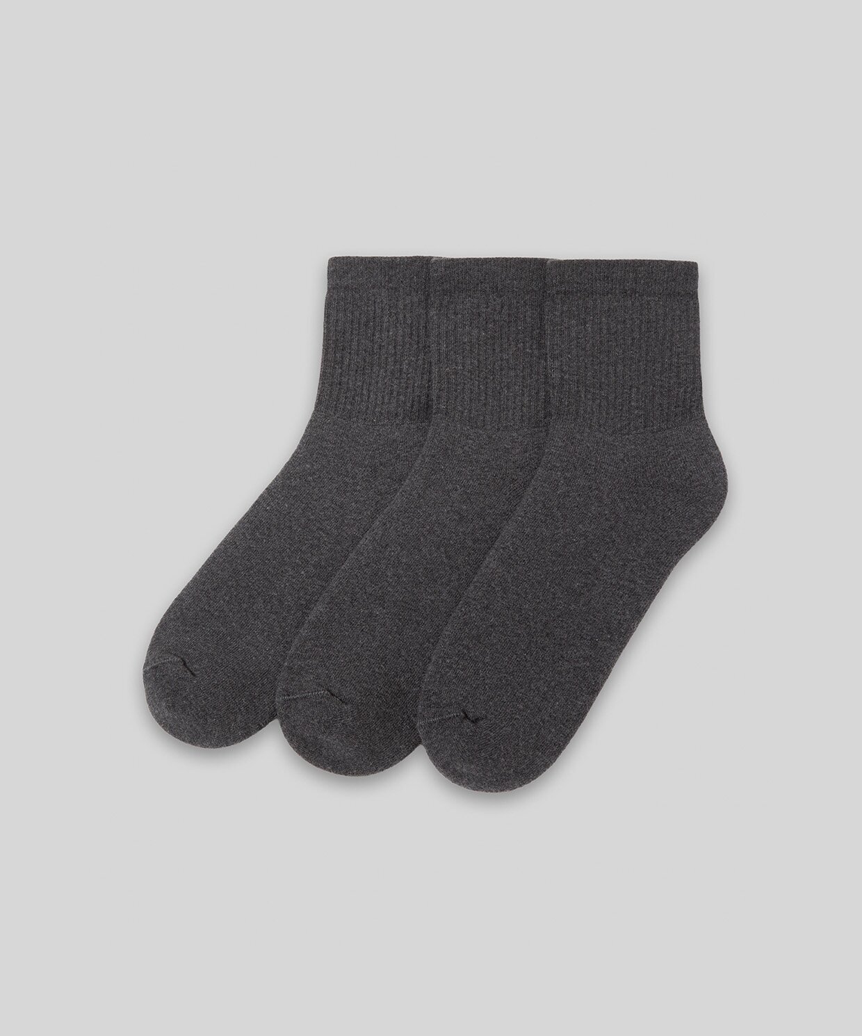 resm Monsieur Chaussette Unicolor Half Çorap 3lü Paket