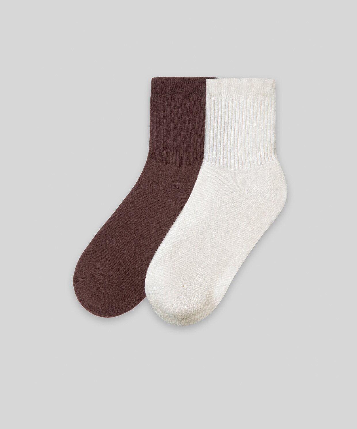 resm Monsieur Chaussette Unicolor Half Havlu Çorap 2li Paket