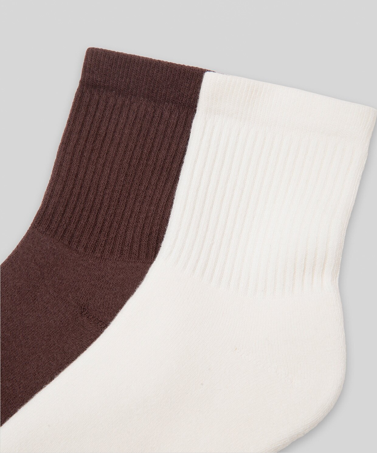 resm Monsieur Chaussette Unicolor Half Havlu Çorap 2li Paket