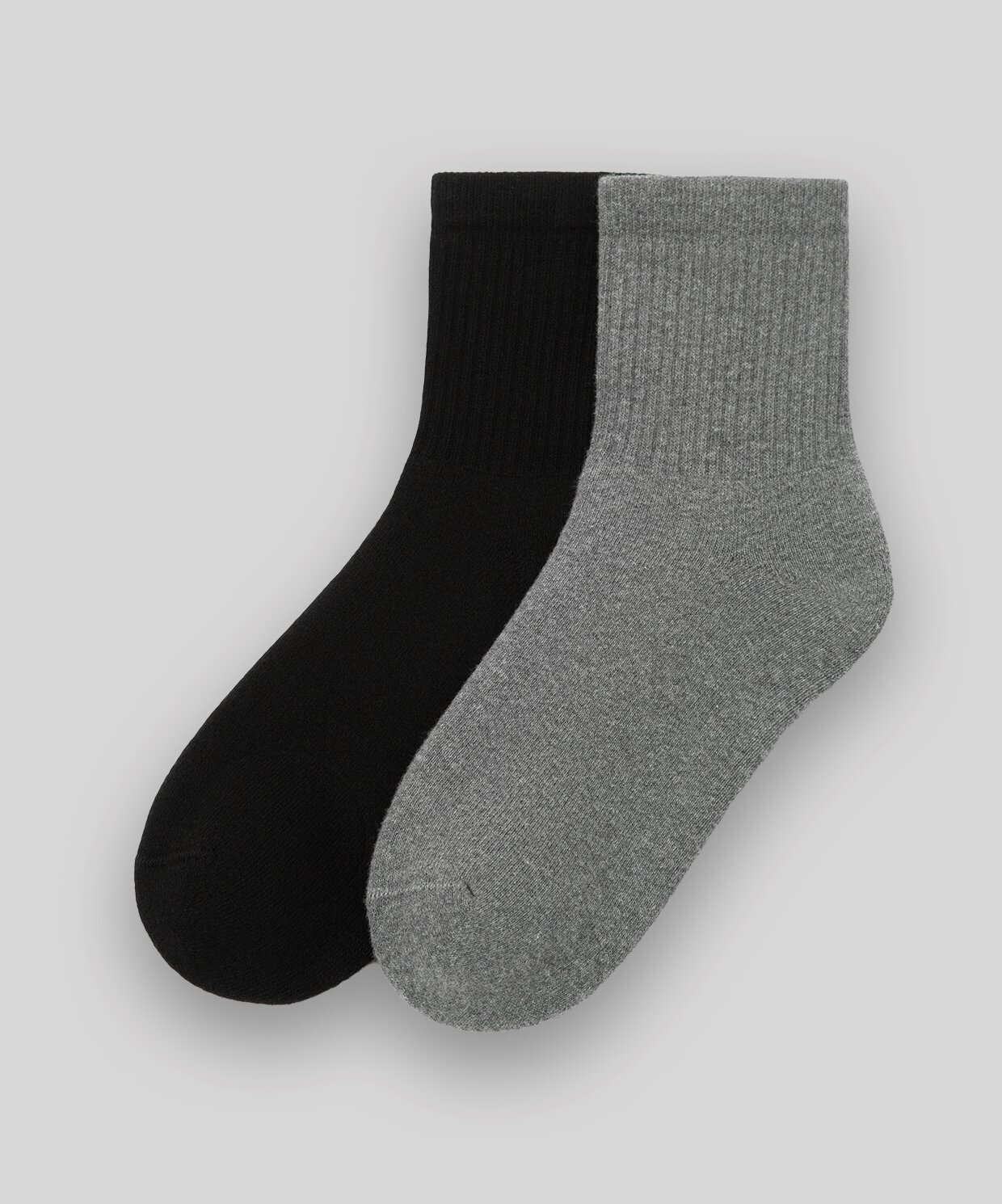 resm Monsieur Chaussette Unicolor Half Havlu Çorap 2li Paket