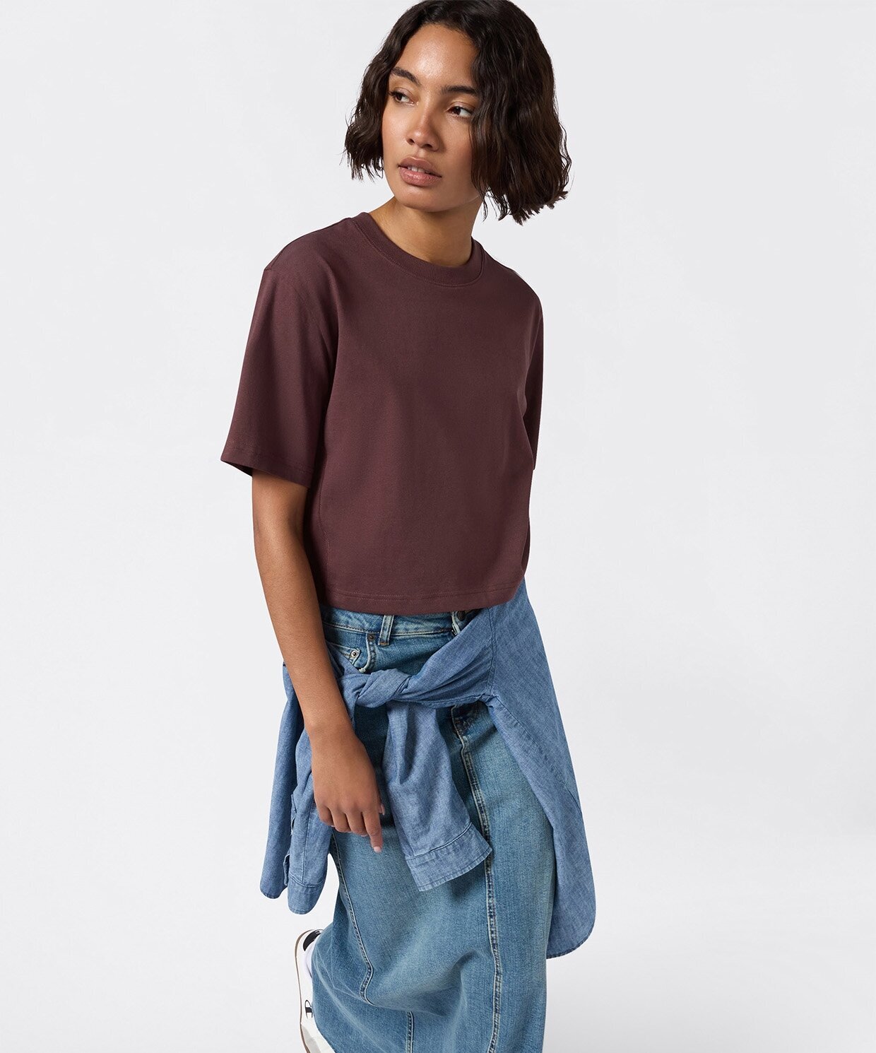 resm Champion Reverse Weave Core Crop SS Tee