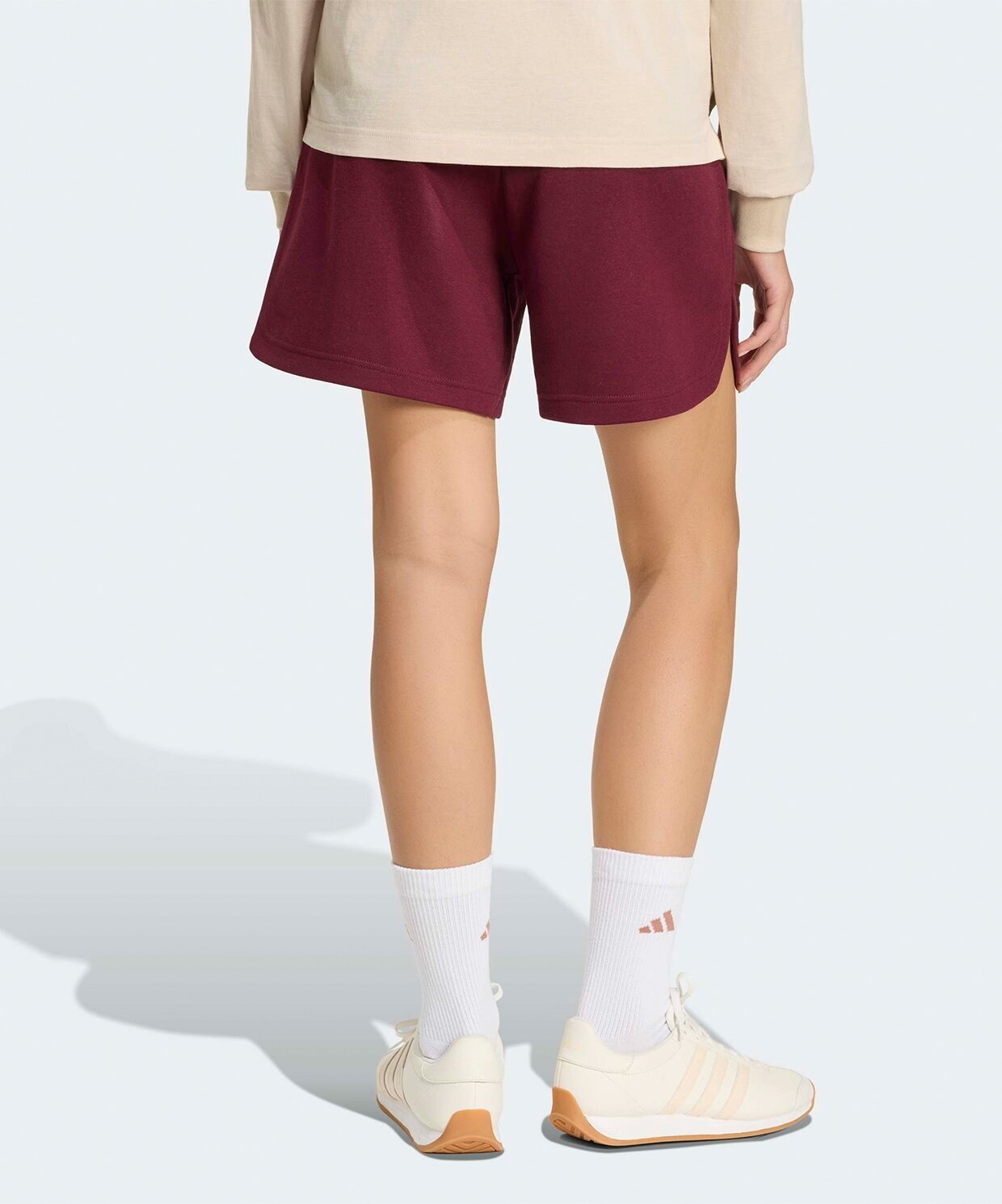 resm adidas 3-Stripes Studio Fleece Loose Shorts