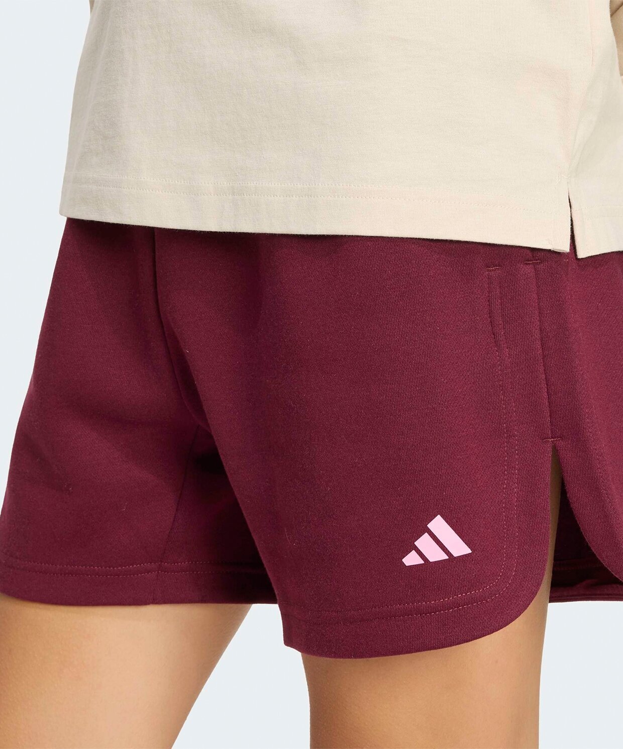 resm adidas 3-Stripes Studio Fleece Loose Shorts