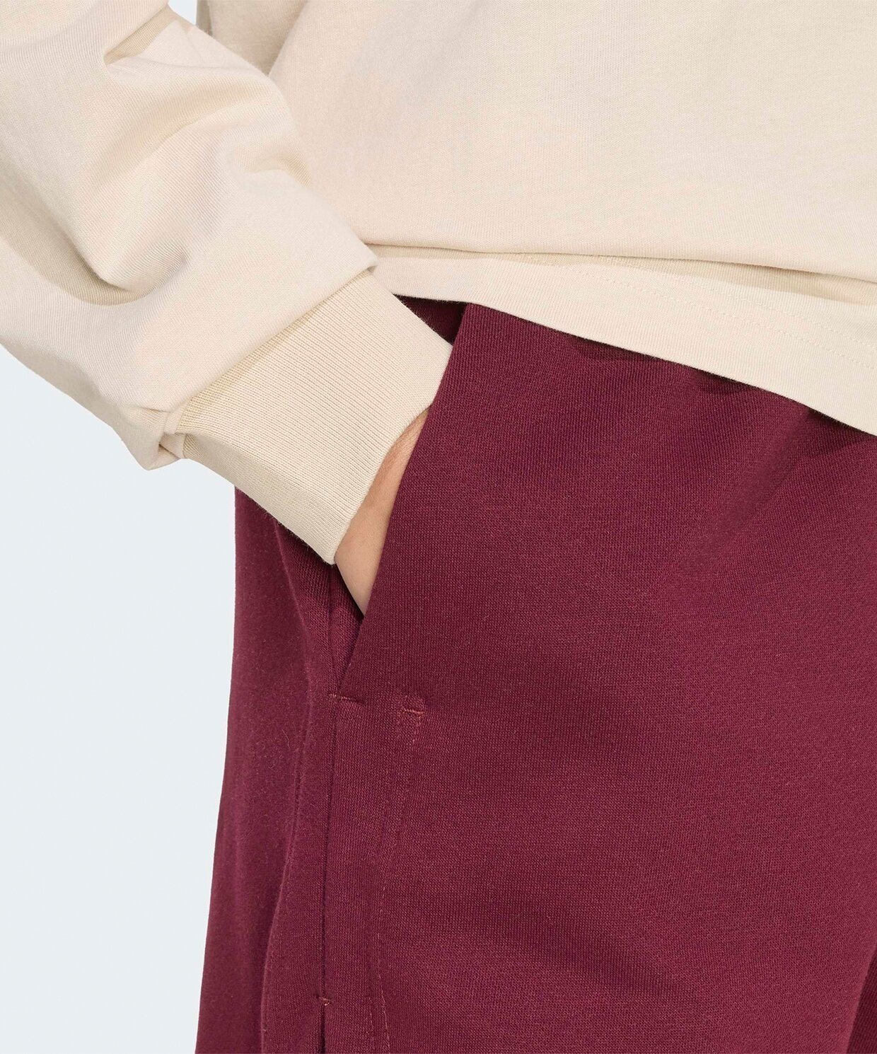 resm adidas 3-Stripes Studio Fleece Loose Shorts