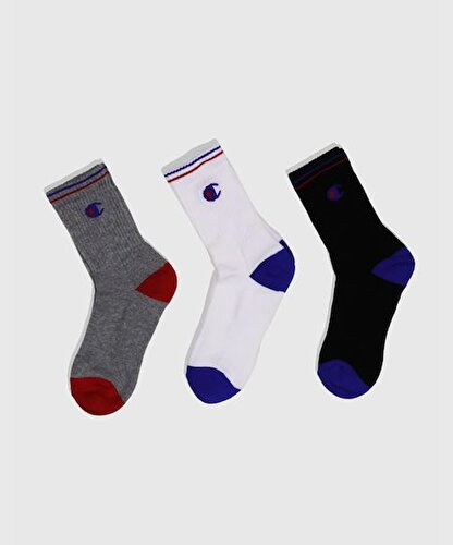 Champion 3pk Crew Socks UNISEX U20013 KK001 Sneaks Up