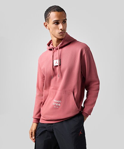 Nike Chicago Bulls Courtside Fleece Crew-Neck Sweatshirt | Erkek