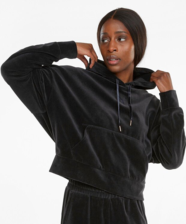 Женское худи Puma Her Velour Hoodie по цене 3090.0 | Sneaks.kg
