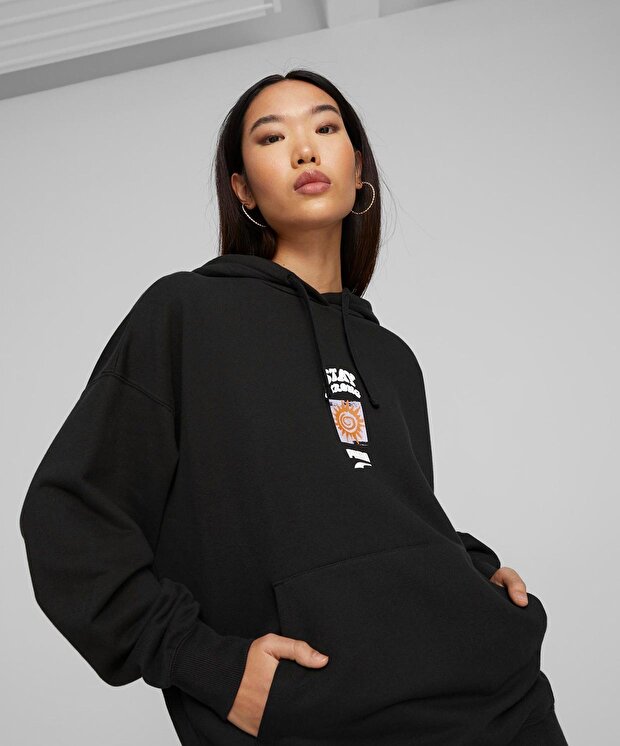 Женское худи Puma Downtown Oversized Graphic Hoodie Tr Pum